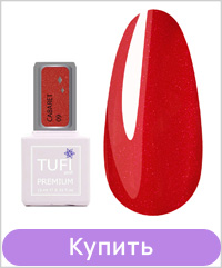 Гель-лак TUFI profi CABARET 09 Красный с глиттером